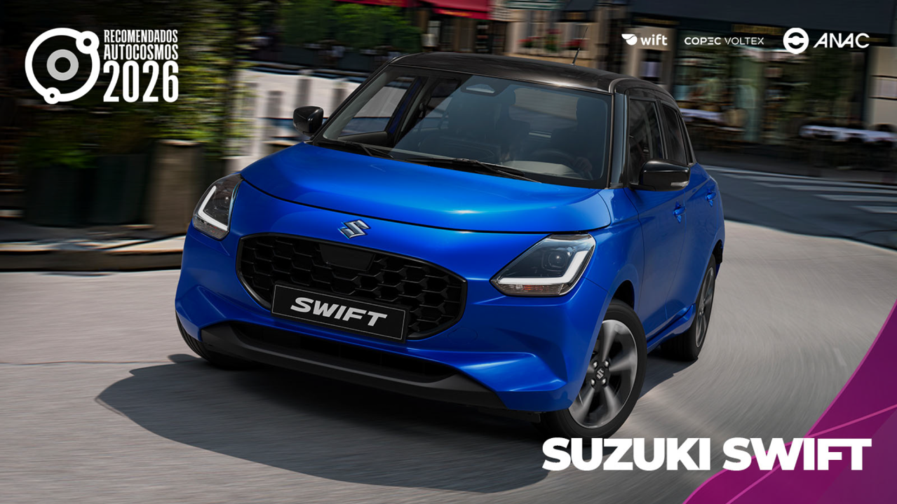 Suzuki Swift Hybrid destaca entre los Recomendados Autocosmos 2026