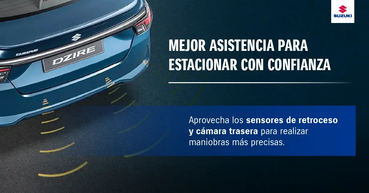 Tecnología en autos​: cámara y sensores de retroceso.
